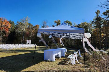 Outdoor wedding area