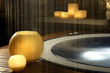 Indoor spa tub