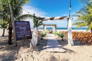 Outdoor wedding area