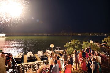 Outdoor wedding area