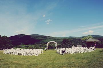 Outdoor wedding area
