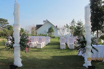 Outdoor wedding area