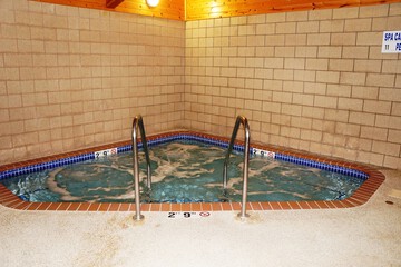 Indoor spa tub