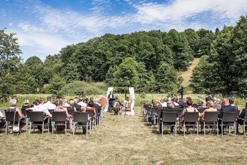 Outdoor wedding area