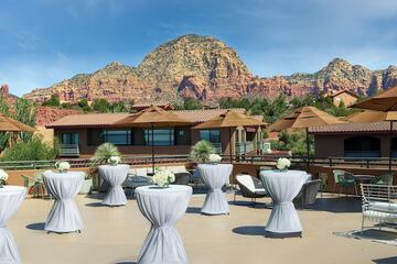 Outdoor banquet area