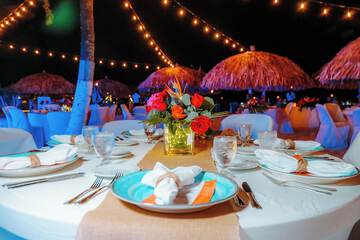 Outdoor wedding area