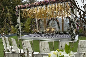 Outdoor banquet area