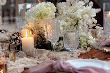 Outdoor wedding area
