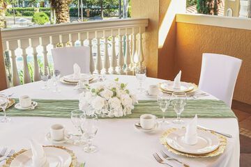 Outdoor banquet area