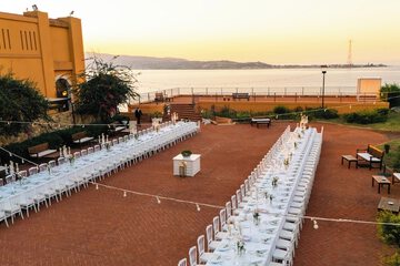 Outdoor wedding area