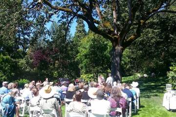Outdoor wedding area