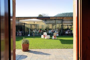 Outdoor wedding area