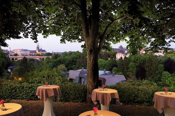 Outdoor banquet area