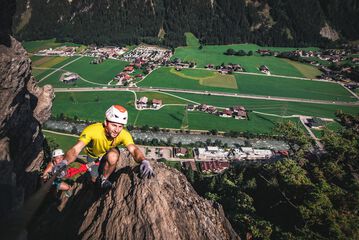Outdoor rock climbing