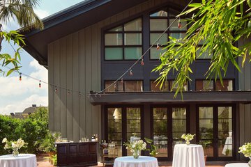 Outdoor banquet area