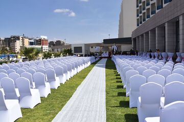 Outdoor wedding area