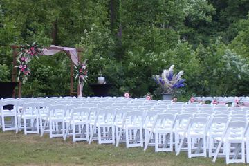 Outdoor wedding area