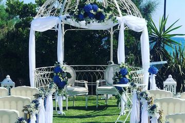 Outdoor wedding area