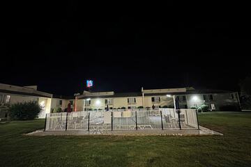 Outdoor banquet area