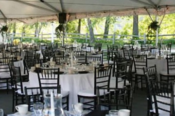 Outdoor banquet area