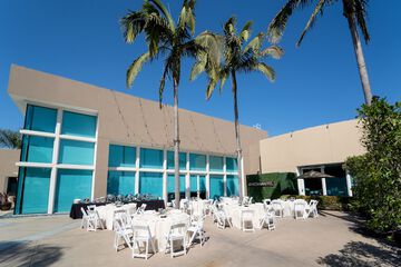 Outdoor banquet area