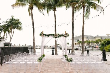 Outdoor wedding area