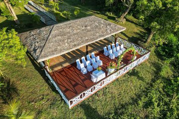 Outdoor wedding area