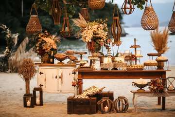 Outdoor wedding area