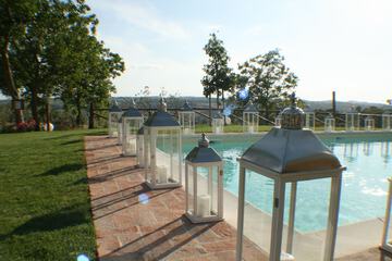 Outdoor wedding area