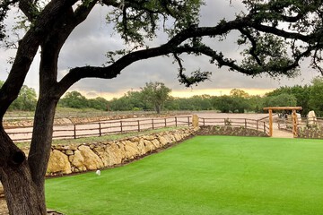 Outdoor wedding area