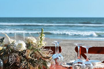 Outdoor wedding area