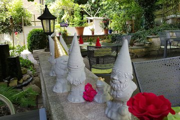Outdoor banquet area
