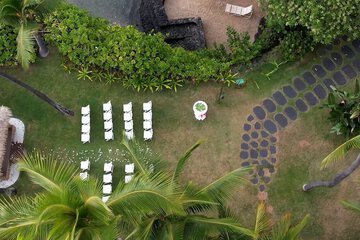 Outdoor wedding area