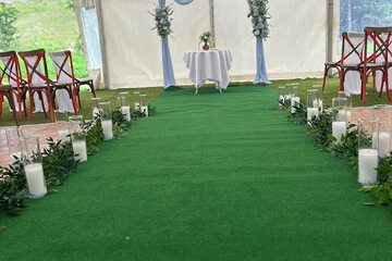 Outdoor wedding area