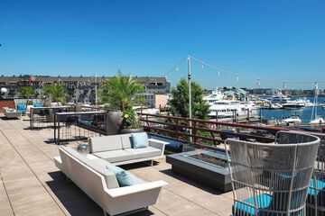 Outdoor banquet area