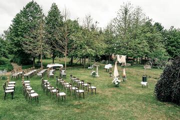 Outdoor wedding area