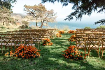 Outdoor wedding area