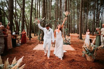 Outdoor wedding area