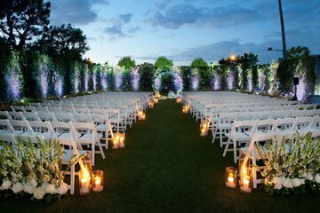 Outdoor wedding area
