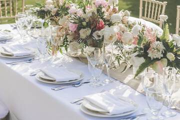 Outdoor banquet area