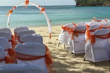 Outdoor wedding area