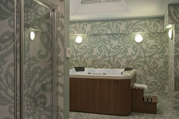 Indoor spa tub