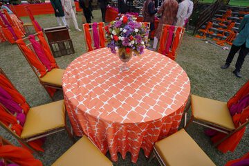Outdoor banquet area