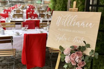 Outdoor wedding area