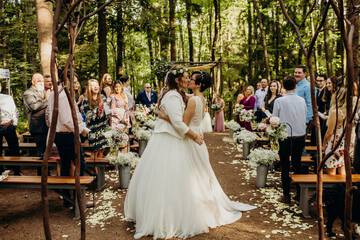 Outdoor wedding area