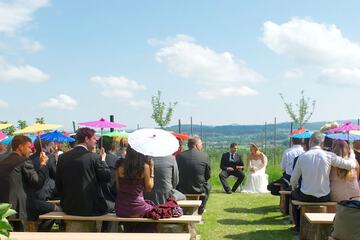 Outdoor wedding area