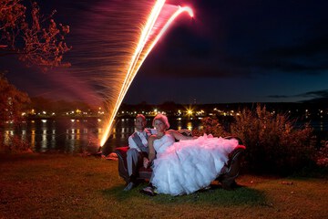 Outdoor wedding area