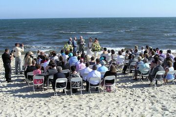 Outdoor wedding area