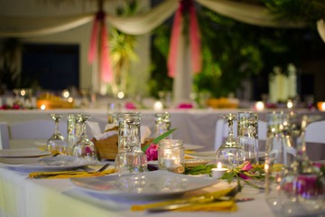 Outdoor wedding area