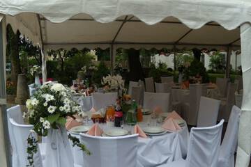 Outdoor wedding area